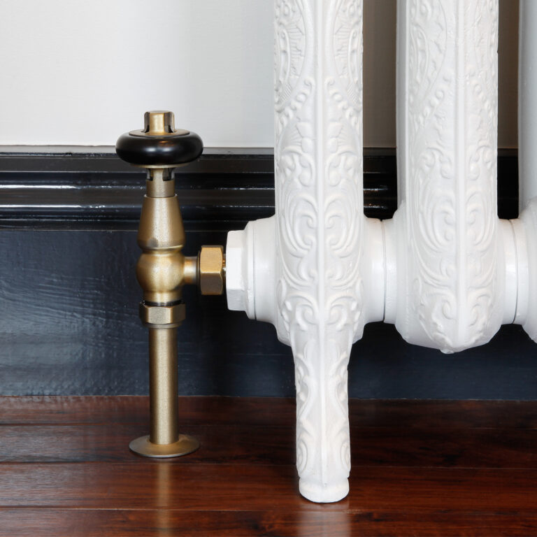 Windsor Angled TRV in Natural Brass - in-situ